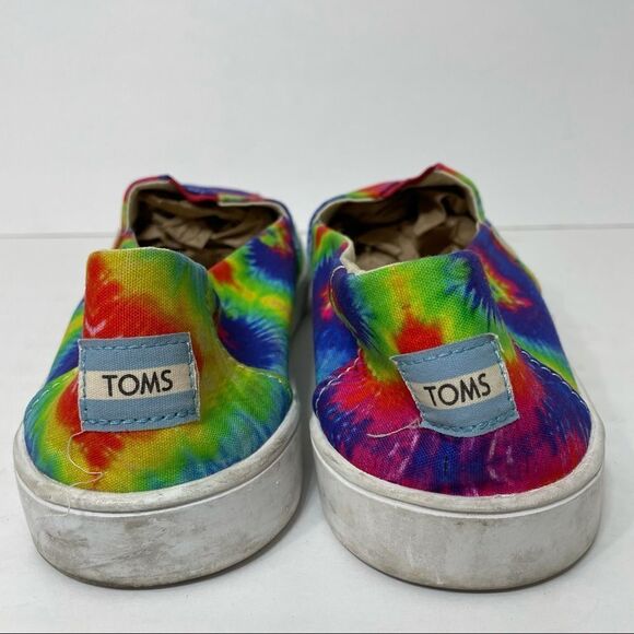 Toms Cup Sole Classics Tie Dyed Canvas Slip On Sneakers - Picture 6 of 13
